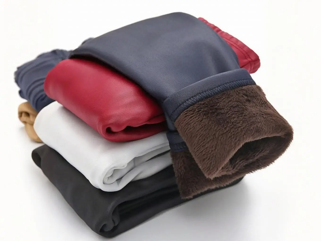 두꺼운 따뜻한 어린이 바지를위한 가짜 PU 가죽 가을 겨울 어린이 소녀 바지