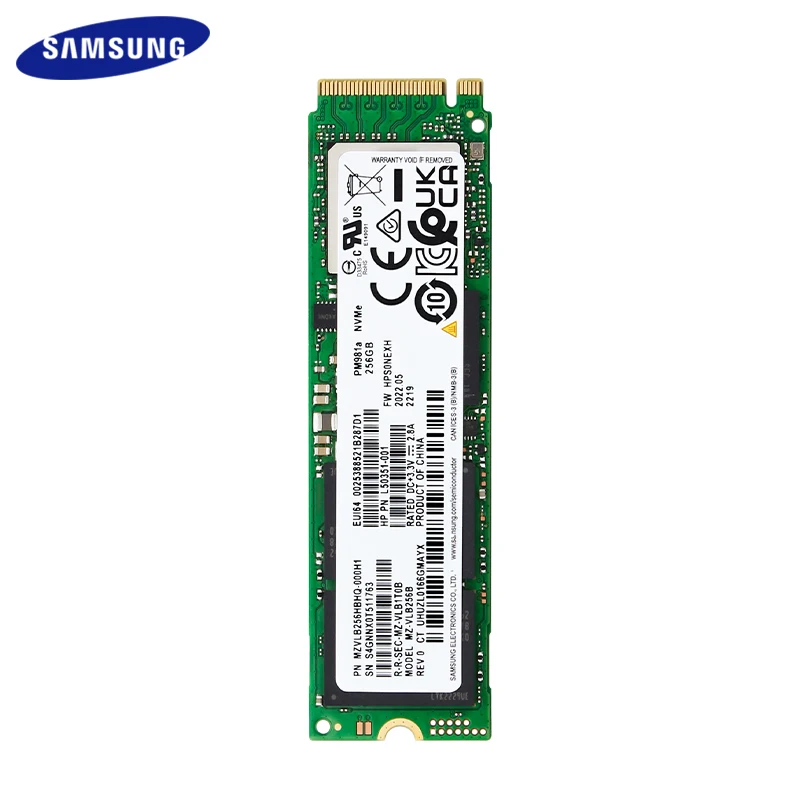 Samsung-disco Rígido Interno Pcie Pm981a M.2 2280 Pcie3.0 x4 Nvme Ssd 256gb 512gb 1t até 3500 mb s para pc - Imagem 5