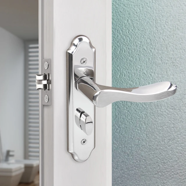 Stainless Steel Toilet Door Lock, Home Security Locks Doors