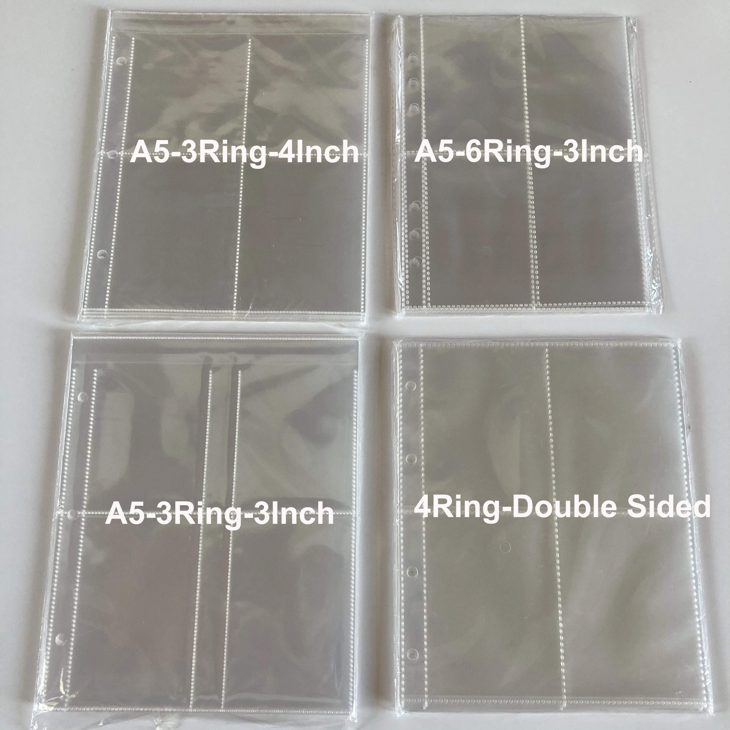 10pcs/pack 4 Pockets Photo Album Refill Pages A4 4 Ring A5 6 Hole Kpop  Photocards Post Card Binder 4 Grid Sleeves Clear 3 Inches - Card Holder &  Note Holder - AliExpress