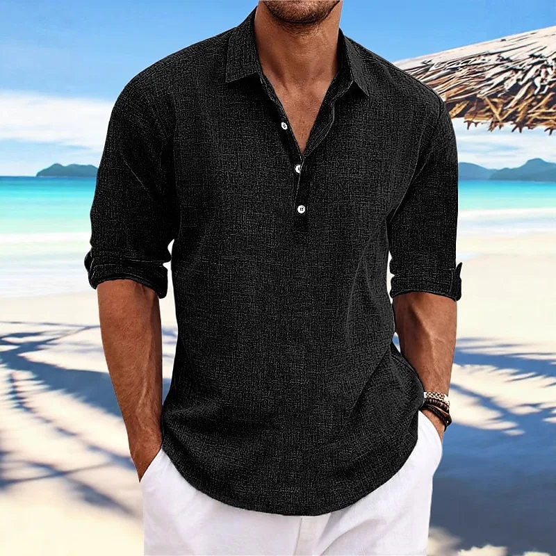 Mens Long Sleeve Business Shirts Summer
