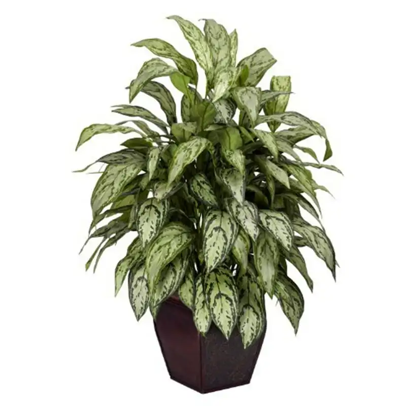 

Silver with Decorative Planter Artificial Plant, Green