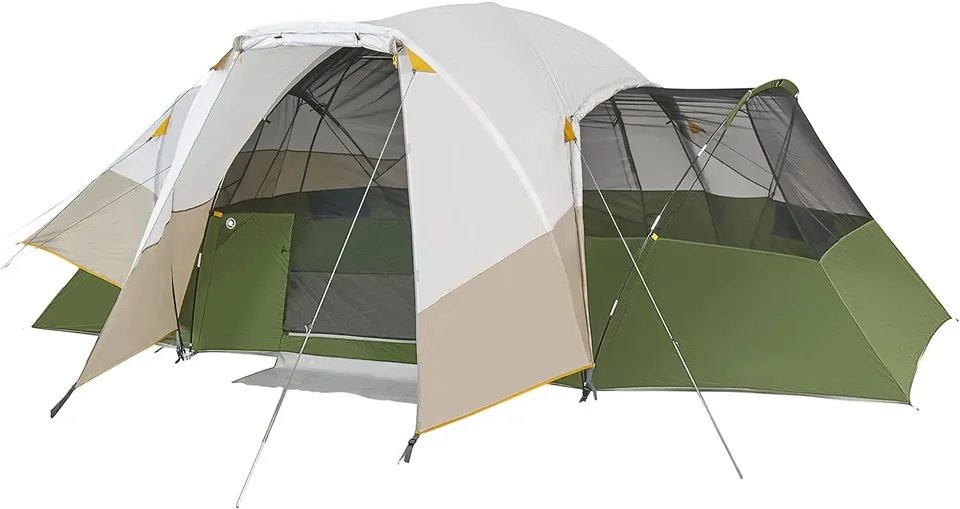 Spacious 8 Person Hybrid Dome Camping Tent with Divider