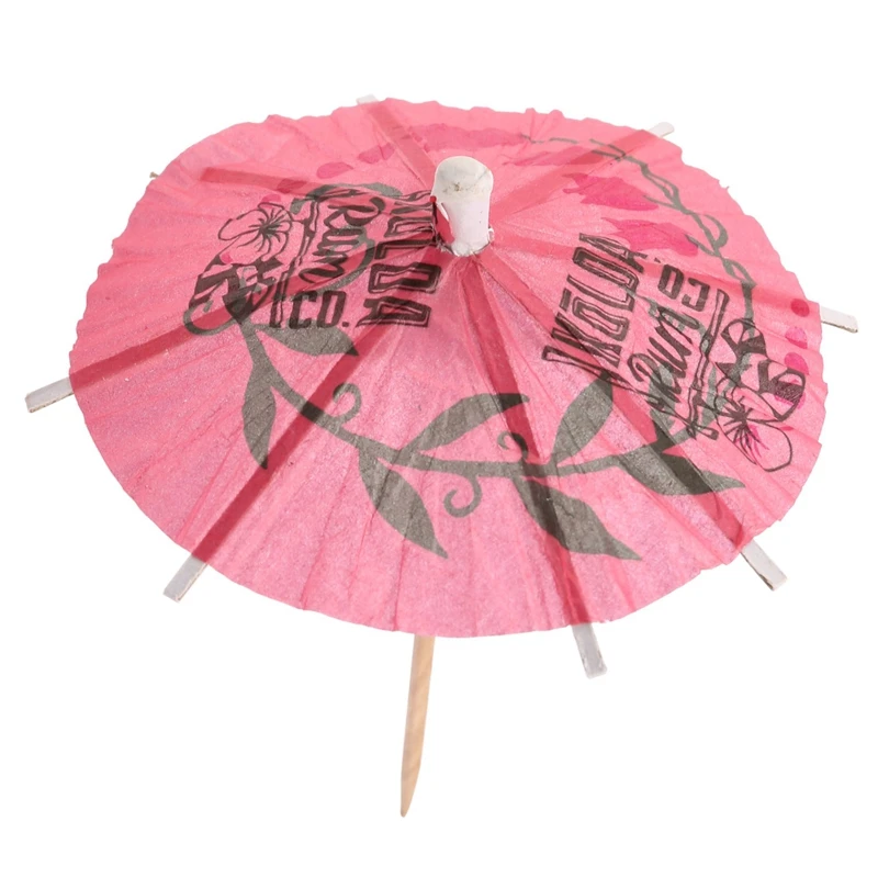 CQMF-100 Mixed Paper Cocktail Umbrellas Parasols For Party Tropical Drinks Accessories