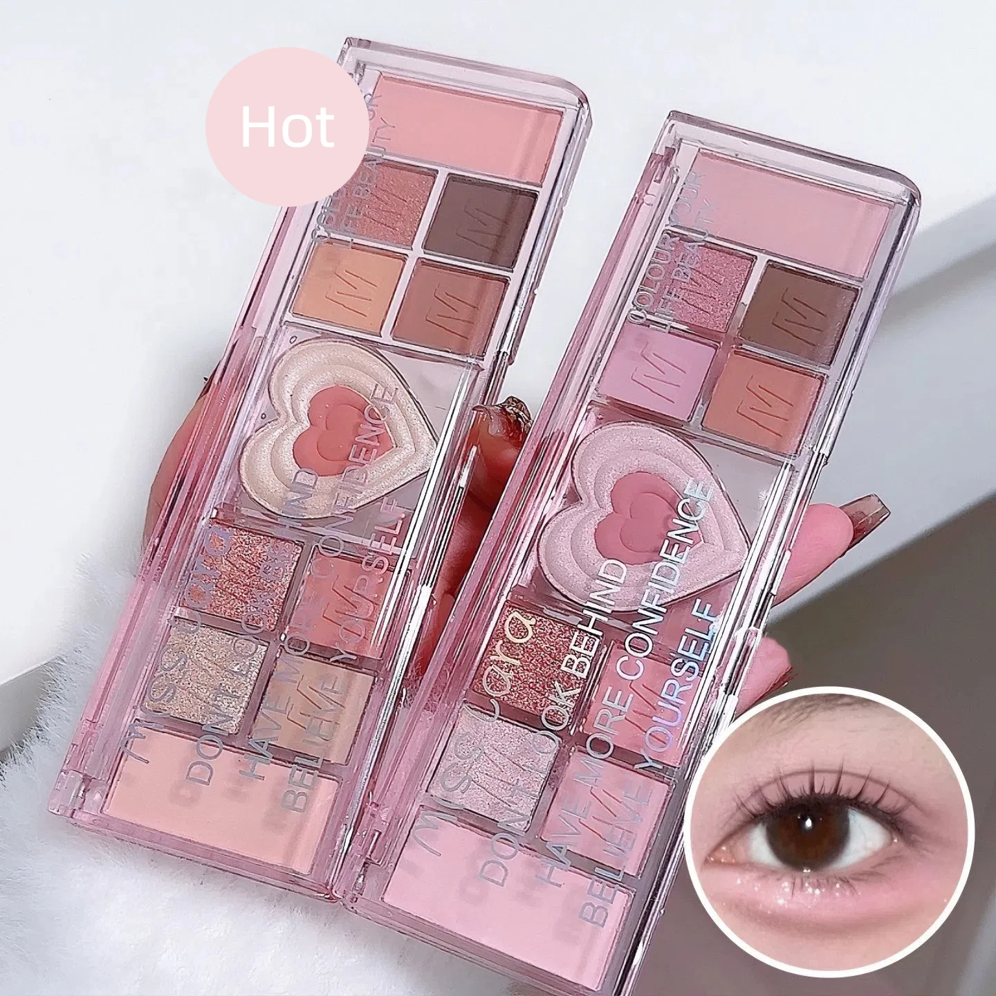 Eye shadow eye shadow plate 12 Colors Love highlighting eyeshadow blush palette professional multi-purpose cosmetic eyes mineral pigment powder makeup plate