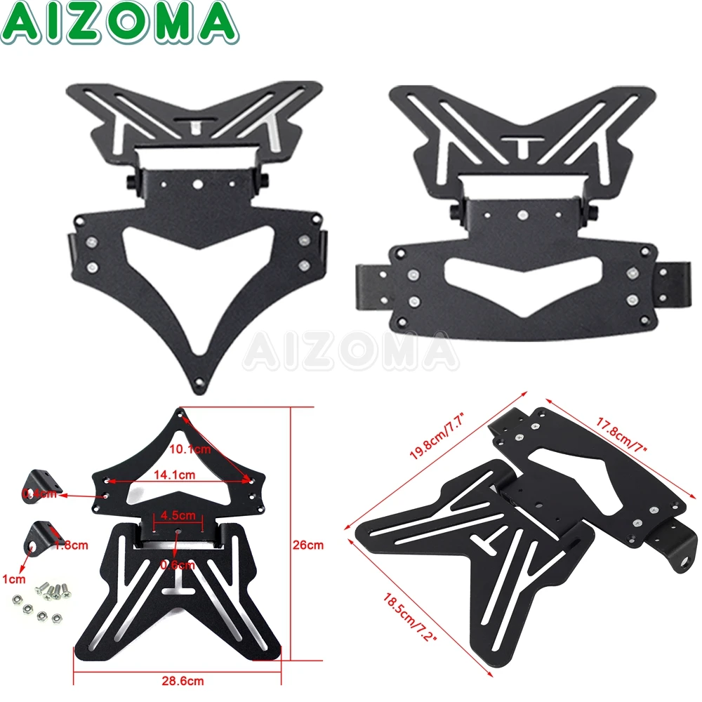 Motorcycle Fender Eliminator License Plate Holder For Yamaha Honda Kawasaki Suzuki Ducati Motorbikes Number Plate Tail Tidy Kit