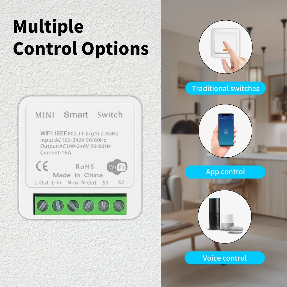Compact size of smart switch module for easy installation