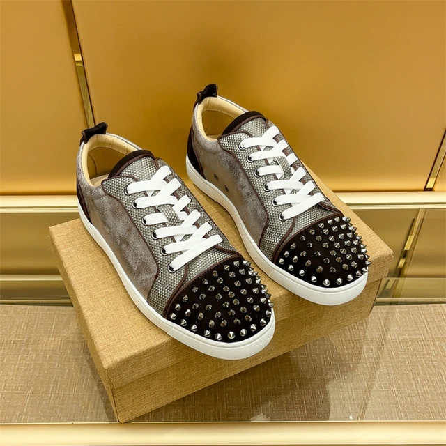 Luxury Fashion Christian-Louboutin-Louis-Vuitton Men Rivet Red Bottom Shoes  Factory - China Shoes and Sneaker price