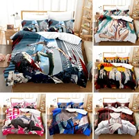 3D Printed Anime Chainsaw Man Bedding Set Makima Duvet Cover 3Pcs Cover Single Twin Quilt Bedclothes Cover Home Textile 1
