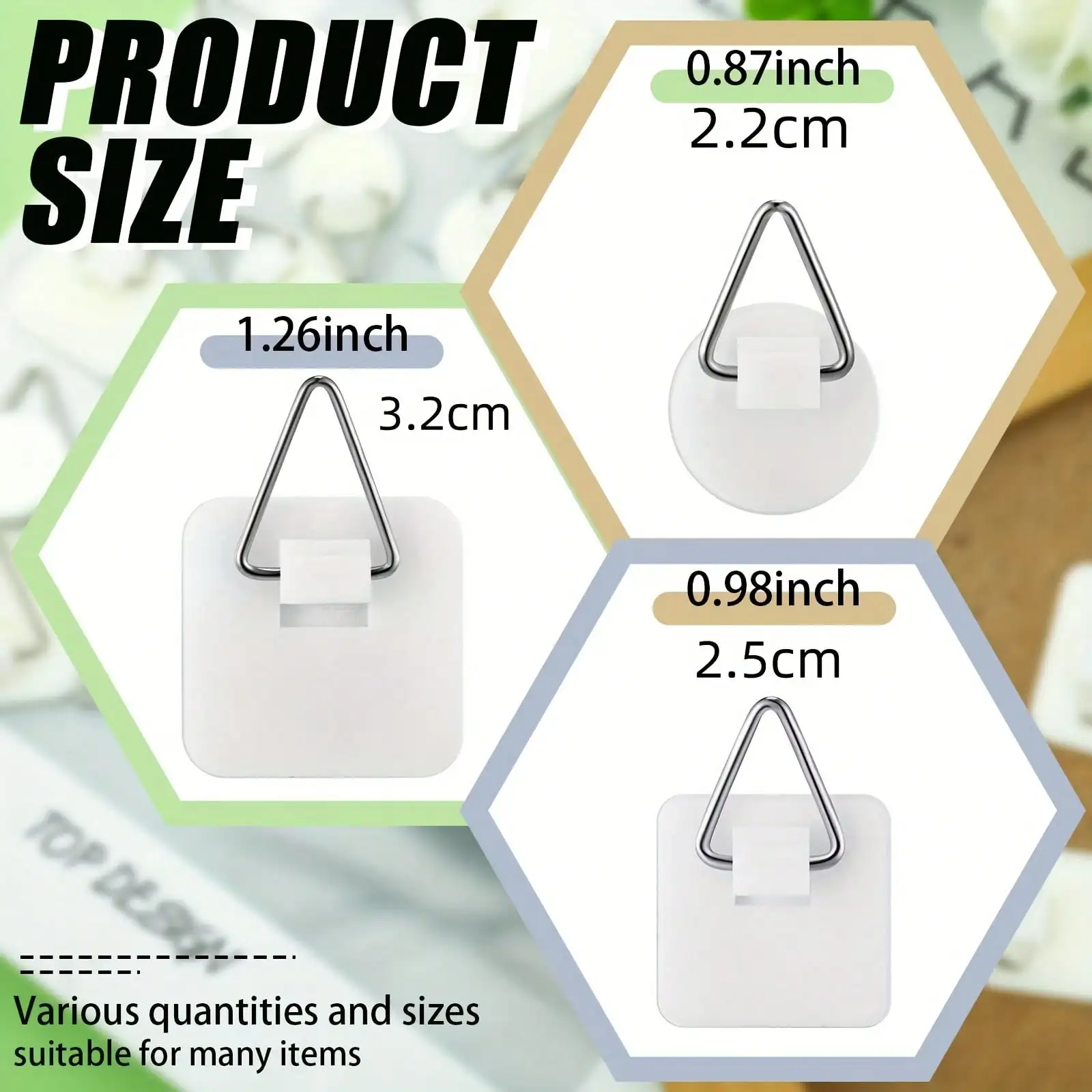 10-20pcs White Self Adhesive Hooks Door Wall Mounted Picture Hanger Hook Suction Heavy Load Rack Kitchen Organizer Holder 3