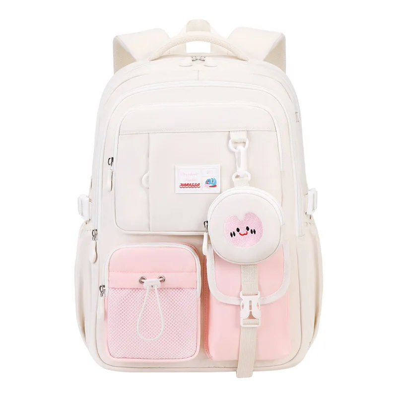 Schoolbags with purse Junior High School Girls Niche Ins Style Backpacks 2025 New Primary Nylon waterproof School Bags mochilas