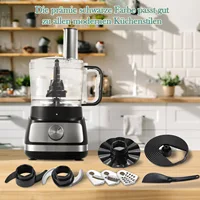 Topstrong 800W 8 en 1 hachoir à viande argenté 3 vitesses robot culinaire de cuisine 5