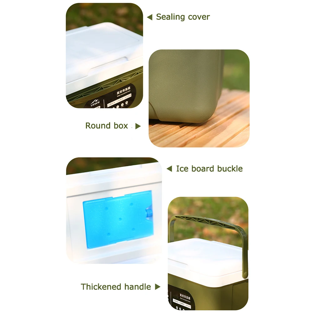 Cooler Bag 6/9L Household Cooler Box Large Capacity Food Storage Box Heat Preservation Fresh-Keeping Incubator for Outdoor Camping Fishing