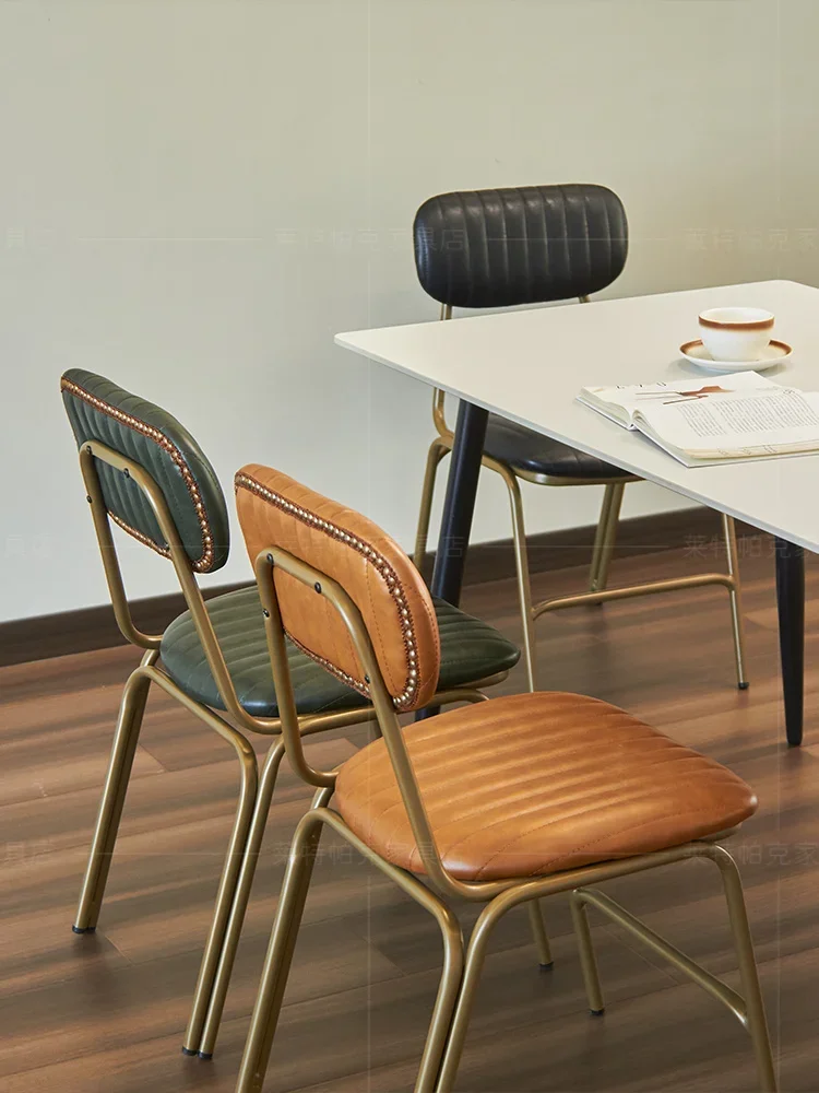 Iron Retro Dining Chair Industrial Style Commercial Dining Chair Simple Caf&eacute; Table Restaurant Stool