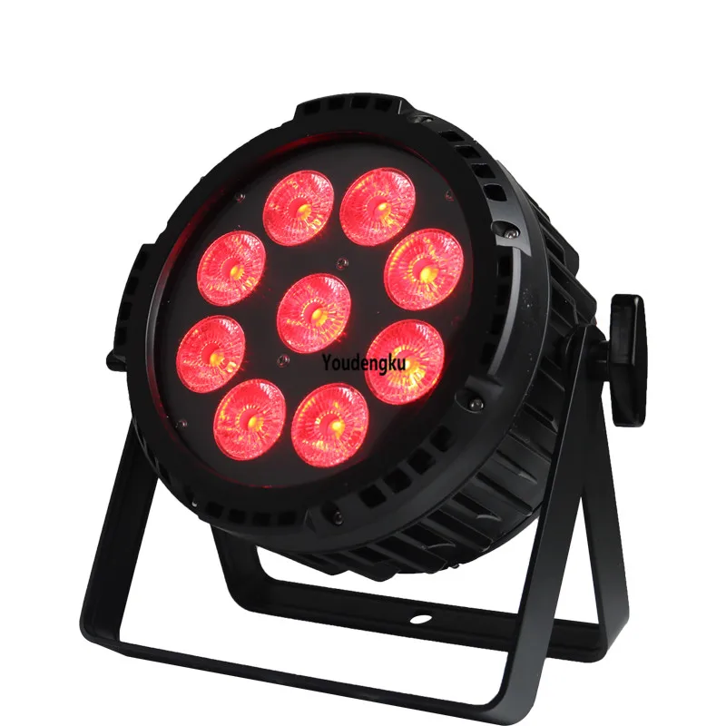 

8pcs edding party stage decoration light 9*18w rgbwa uv 6in1 waterproof led battery dmx par can dj wash lighting