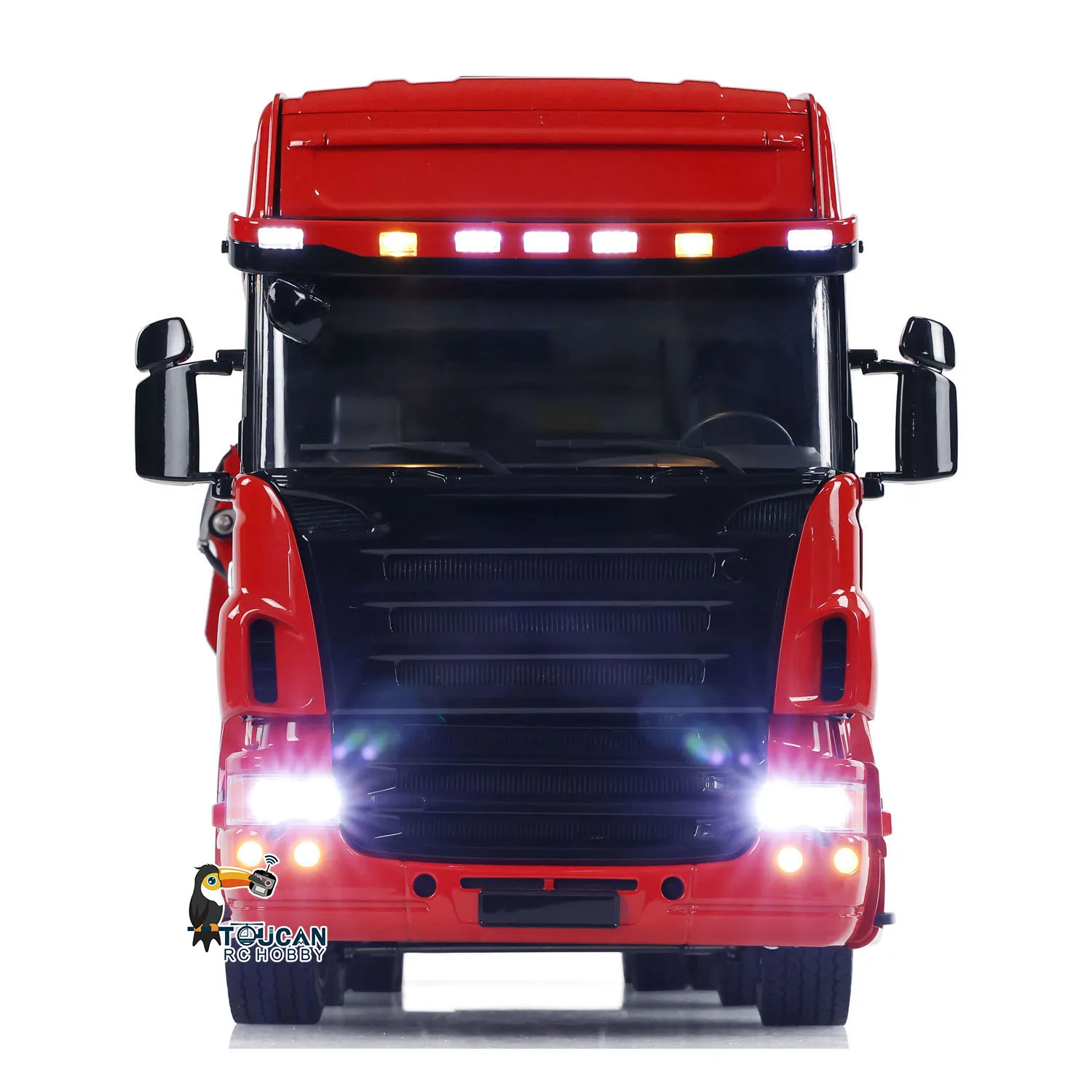 1/14 8x8 RC Hydraulic Crane Tractor Truck Electric Car Quick Attached Bucket Painted Finished Radio Control Vehicle Car Light 5