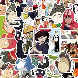50 Pieces of Vibrant Cartoon Ghibli Stickers - Totoro Waterproof Decals (Multicolor)