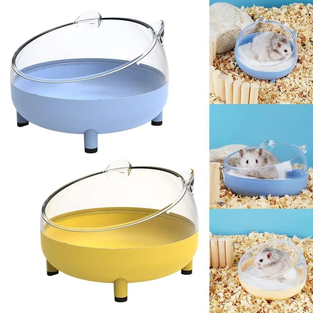 Hamster Sand Bath Box Cage Toilet Transparent Hamster Bathroom Small Animal Bath House Mice Rabbit Pets Small Pet Accessory hamster toys set