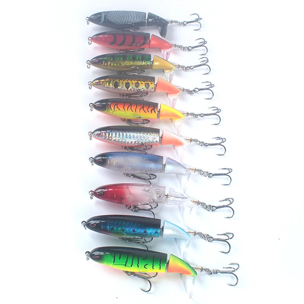 10 Leurres HENGJIA Poisson Nageur - Topwater 11cm 13g - Hameçon 6/0 - Pêche Eau Douce