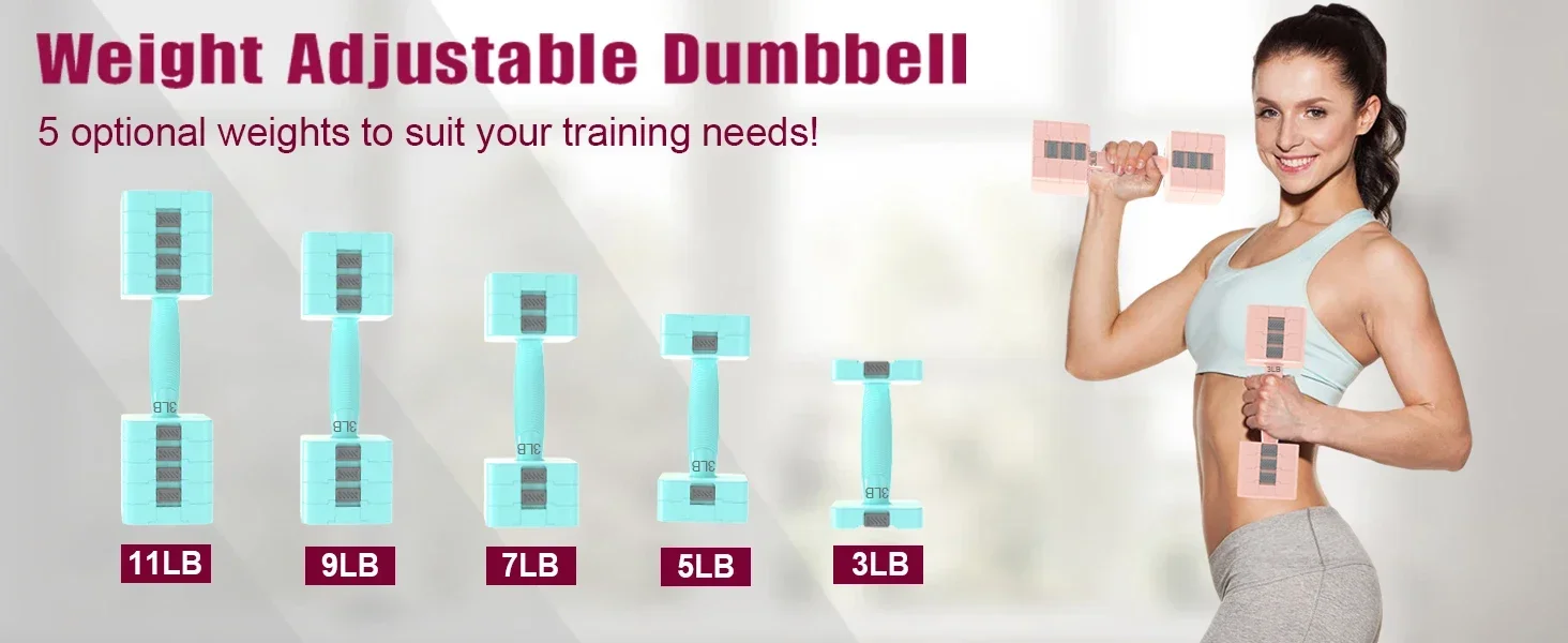Adjustable dumbbell set