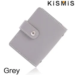 Elegant PU Leather Card Holder - Sleek 26 - Slot Organizer Wallet (Grey)