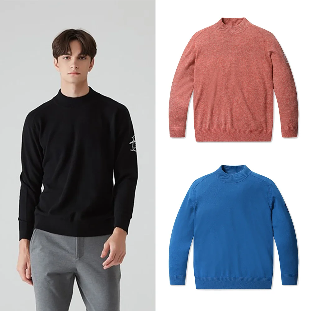 MUNSINGWEAR Men's Knitted Sweater Sports Style Golf Tops Autumn Winter