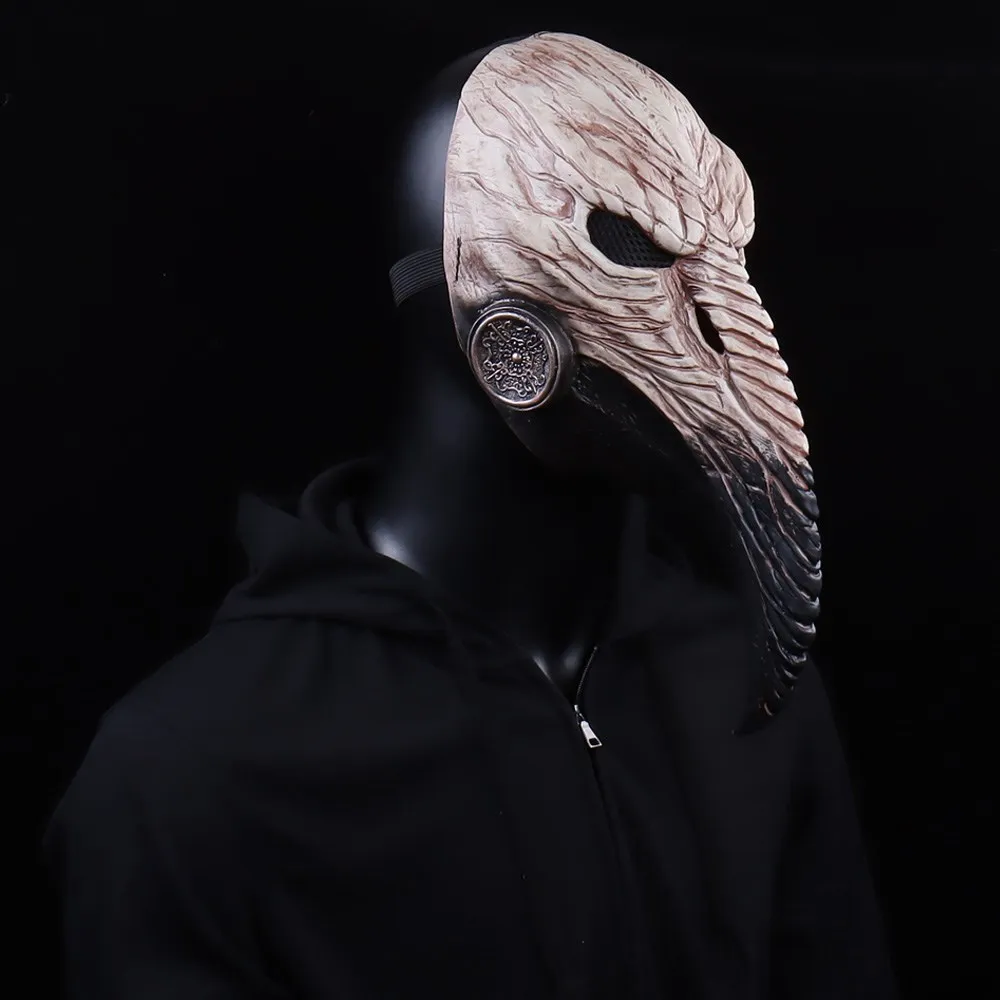 Steampunk Plague Doctor Mask Cosplay Long Nose Bird Beak Latex Helmet Carnival Masquerade Halloween Party Costume Props