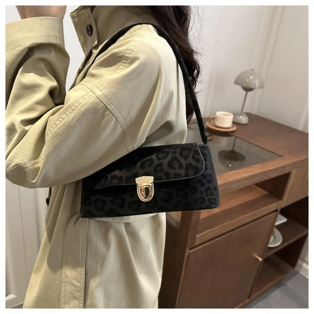Modische Leichte Schultertasche Multifunktionale Komfort-Trageriemen Leoparden-Tasche Goldene Schnalle Damen-Handtasche – Detail 11
