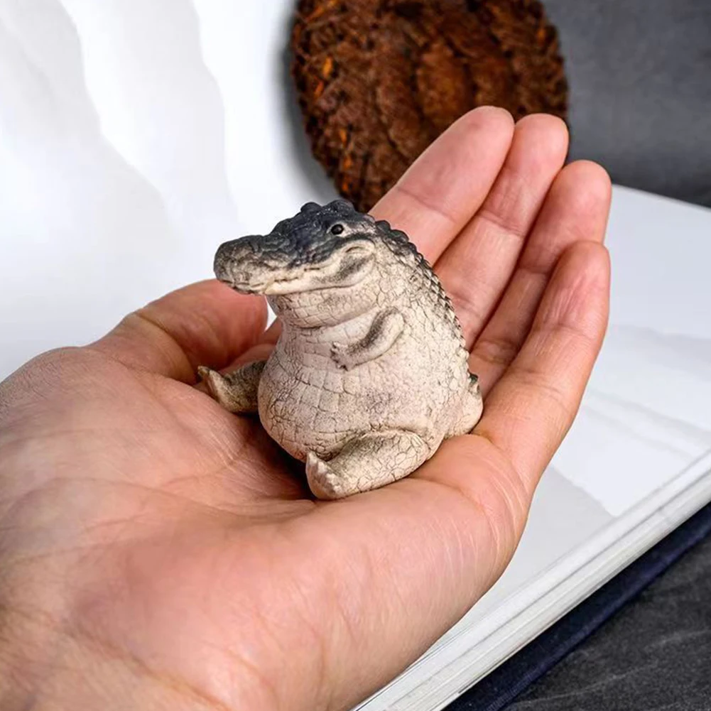 악어 차 애완동물 정교한 제작 자주토 차 애완동물 악어 차 장식품 차 애호가를 위한 선물