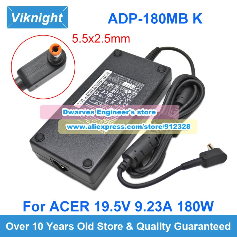 

Genuine 19.5V 9.23A 180W AC Adapter ADP-180MB K Charger For ACER ASPIRE 7 A717-72G Power Supply 5.5 x 2.5mm For MSI MS-16W1