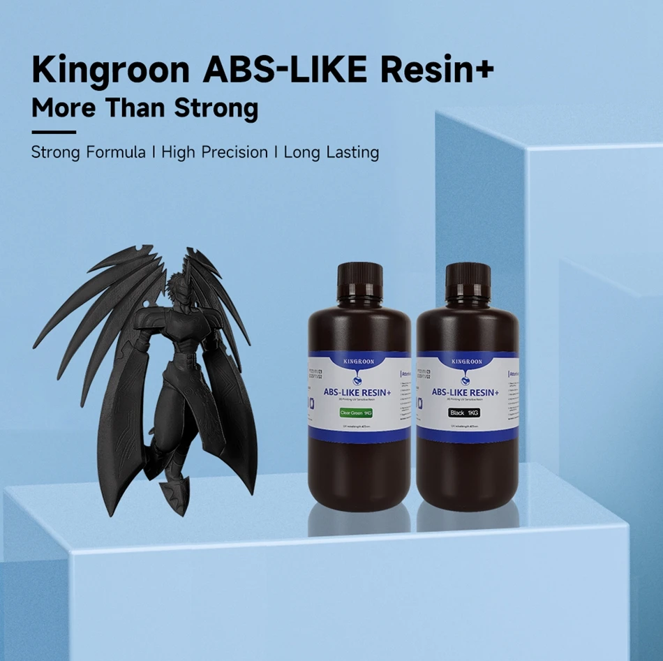 KINGROON 3D-Harz 10KG Standard /ABS-ähnlich /Wasserwaschbar 405nm Hochpräzises UV-Harz für Anycubic Elegoo LCD SLA DLP Drucker – Detail 9