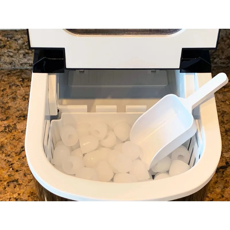 Magic Chef 27 lb. Portable Countertop Ice Maker in Stainless Steel