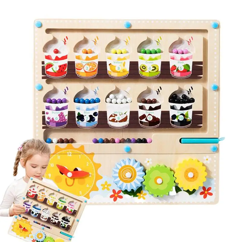 

Magnetic Color Maze Montessori Educational Children Toys Color Sorting Counting Board Fine Motor Training Educational Toys