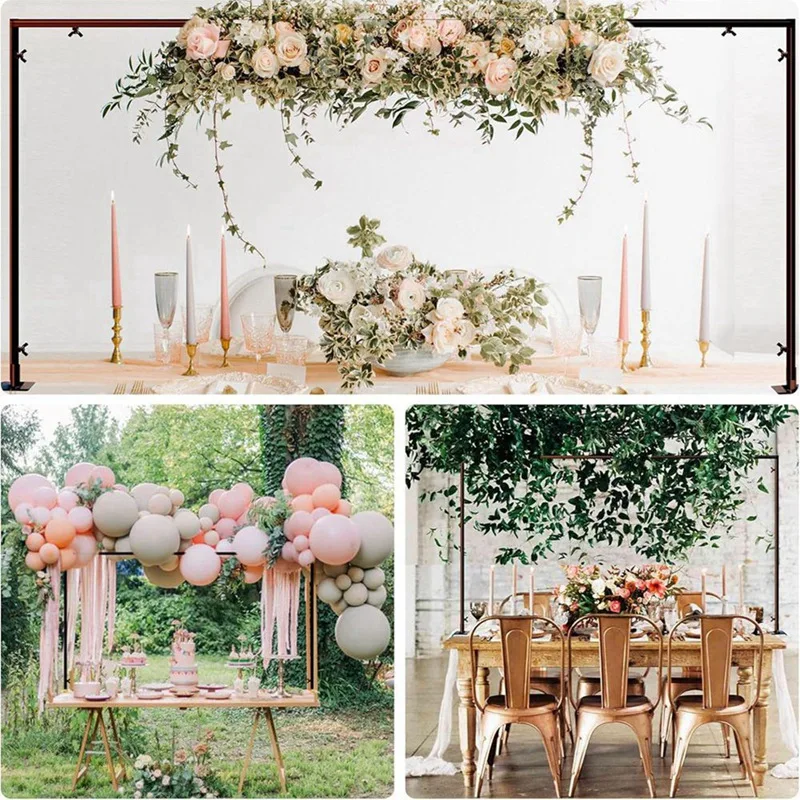 A59Z-Over The Table Rod Stand With Clamps 46 Inch-100 Inch Length 29 Inch-55 Inch Height Table Balloon Arch Stand