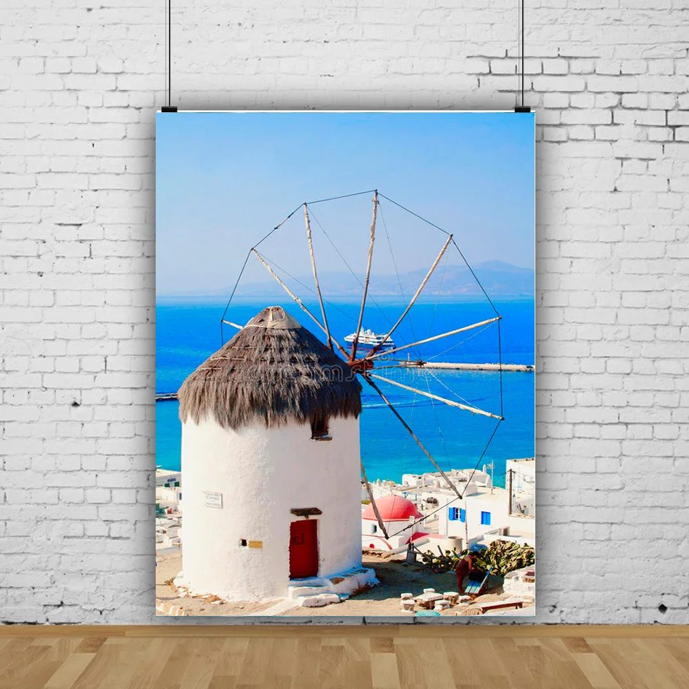 

ZHISUXI European Style Retro Street Seaside Scenery Wedding Photos Newborn and Pet Photography Background Props JDH-04