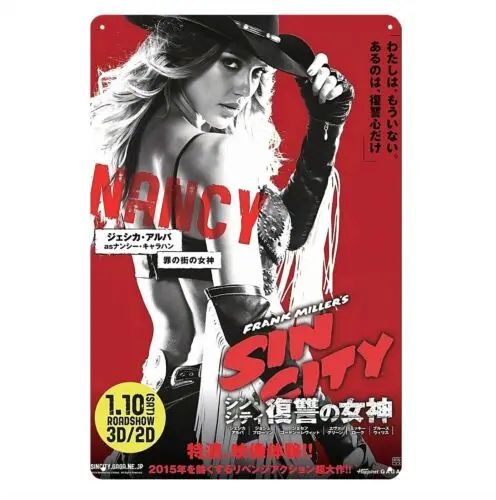 

Металлический плакат Sin City в стиле ретро, жестяной знак, пластина 20x30 см