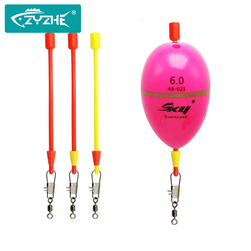 ZYZHE 6 Stück/2 Beutel Meeresangel-Schwimmer-Verbindungsleinen-Werkzeug für schnellen Schwimmerwechsel, Schwimmer-Verbindungszubehör