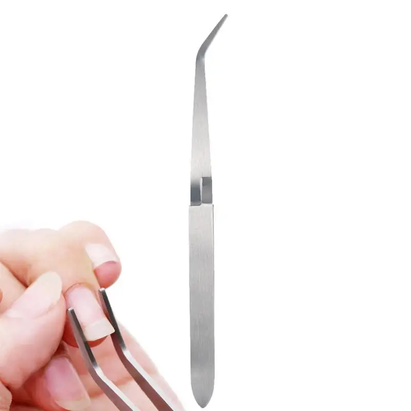 Nail Art Tweezers Professional Stainless Steel Tip Nail Shaping Tweezers Nail Art DIY Shaping Tools For Women And Girls Non 1pc nail art tweezers stainless steel cross action tweezers multifunctional shaped nail clip manicure curve nipper nail tools