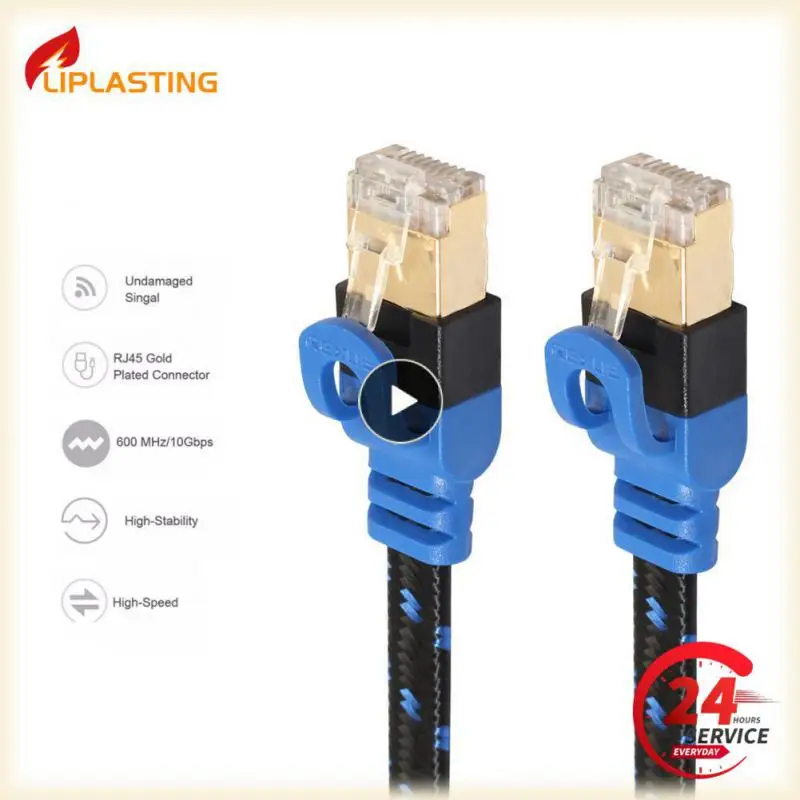 CAT7-2 플랫 10G 네트워크 케이블, 이중 차폐 순수 구리 네트워크 케이블,..