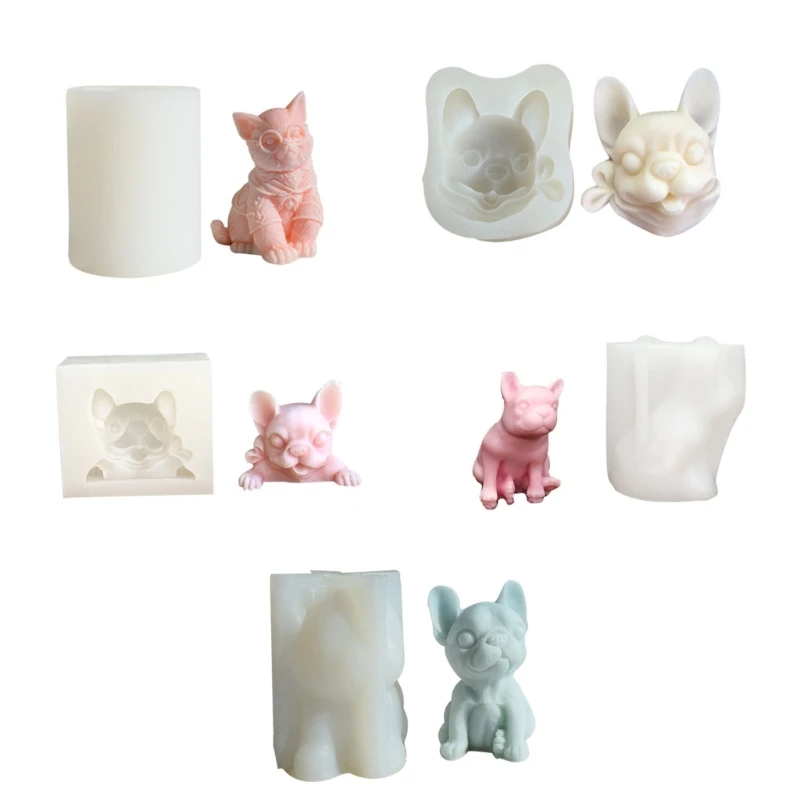

Силиконовая форма для свечей с милыми собаками, сделай сам, форма для свечей для французских бойцовских собак, моль для выпечки