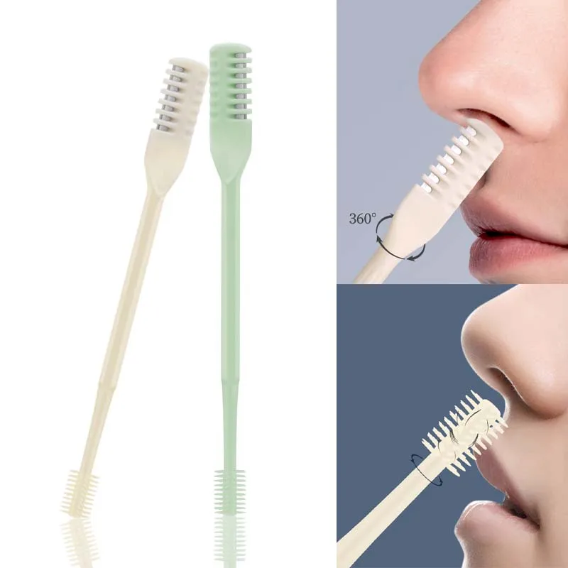 Manual Nose Hair Trimmer 360° Trim Cleaning Nasal Cavity Stainless