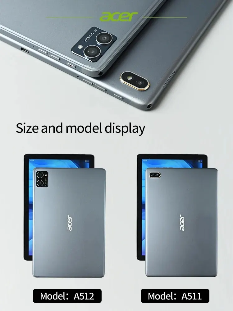 Acer Global Version Original Pad 10.4inch Dual SIM WIFI HD 2K IPS Screen 6+128GB 6000mAH Tablet PC with Keyboards 5