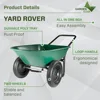 70007 The Original Yard Rover Dual-Wheel Home Garden Wheelbarrow Cart  55"D x 27.5"W x 27.5"H 2