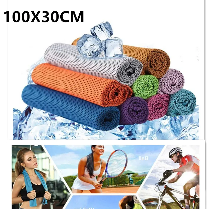 137670-af3caf.jpg S5a603ecb8b0e4e958c6be7f30053bd66G Cooling Towel Neck Wrap Lace Sports Beach Towels Cold Microfiber Cloth For Yoga Golf Gym Fitness Summer Outdoor Work100X30cm Mallzona