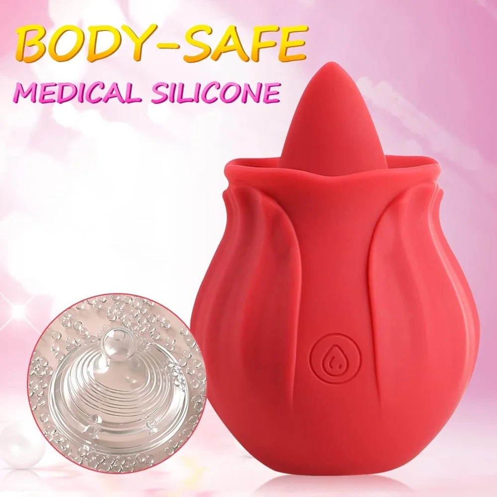 Licking Vibrator Clitoral Nipple Stimulator Massager Thrusting Dildo 2 in 1 Sex Toy For Women Adult Sex Products 18+