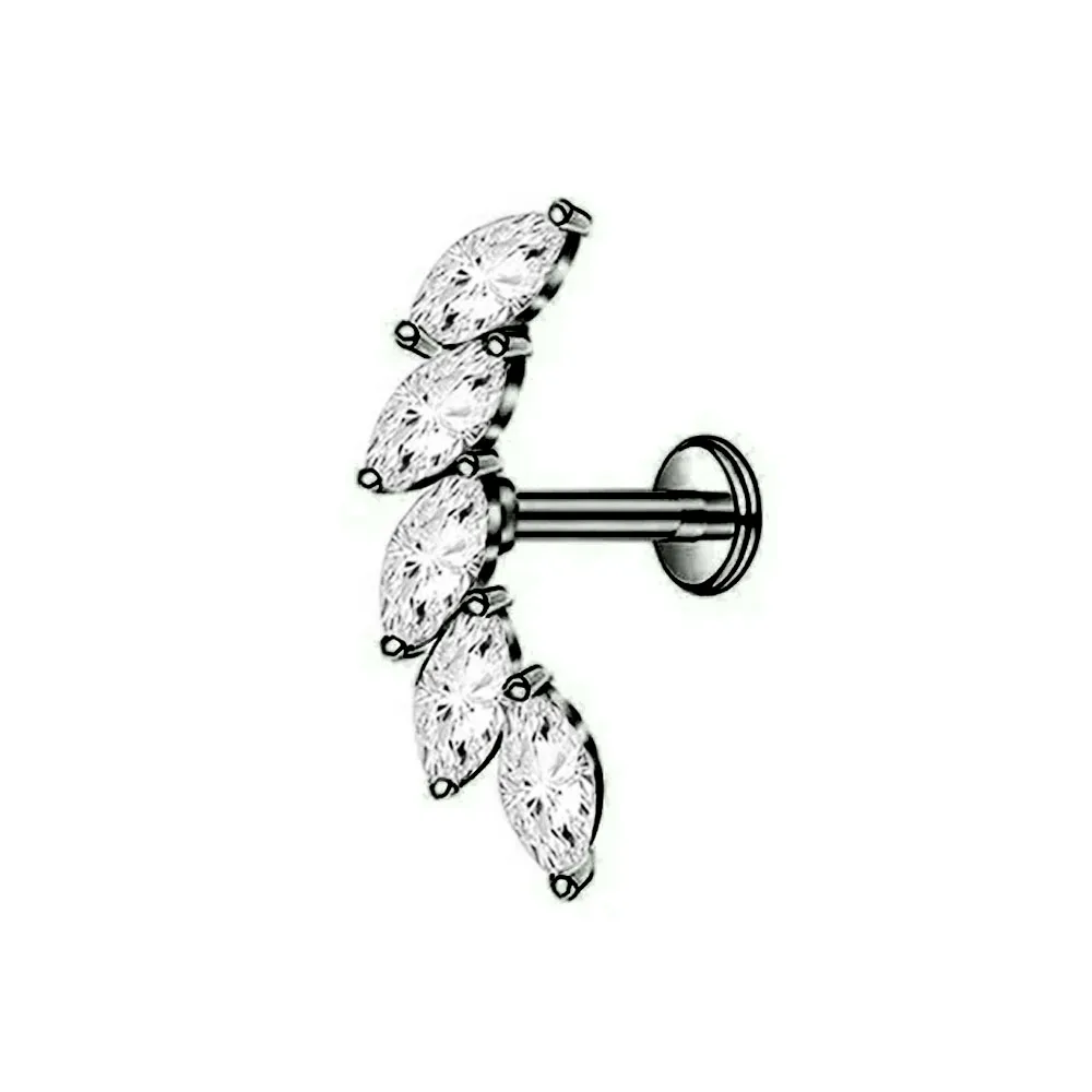 プッシュピアス 10G 8G 6G クリスタルストーンピアス ラブレットスタッド 金属アレルギー対応 チタンピアス つけっぱなし 軟骨ピアス ボディ ピアス | BONshape ボディピアス専門店 Astm G23 チタン バタフライ ハチ スレッドレス ピアス ピン プッシュイン リップ スタッド ダイス コンチ