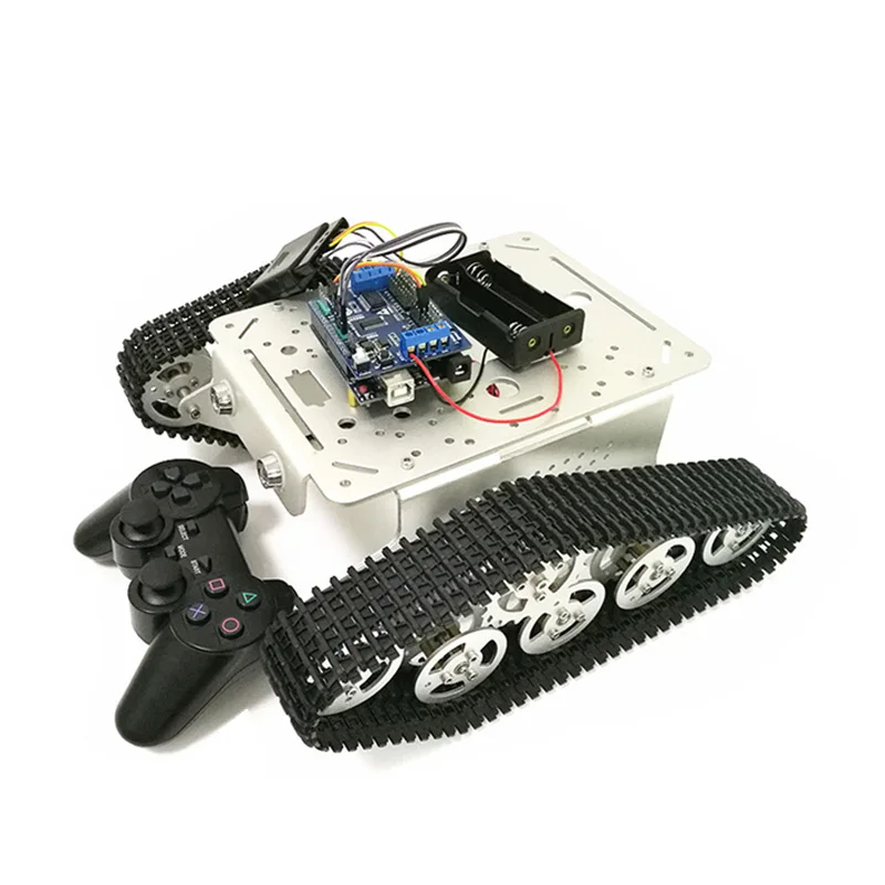 

T300 Wireless Handle Control RC Tank Chassis with Control Board+Motor Drive Shield Board for Arduino Robot Project