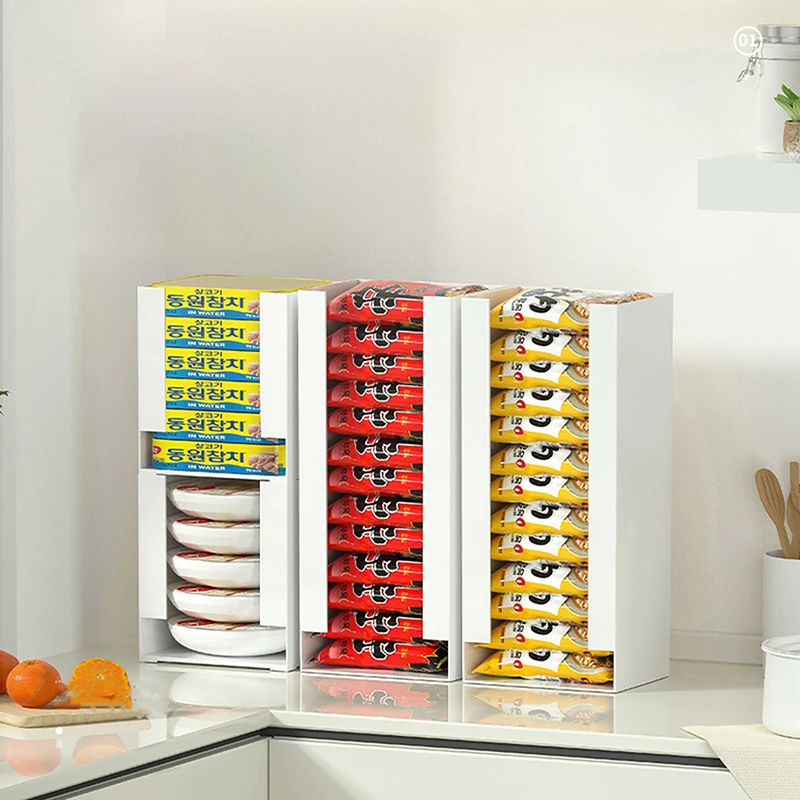 Korea Ramen Storage Box Kitchen Instant Noodle Cup Tissue Storage Bins Facial Mask Storage Box Multi-function Tabletop Organizer