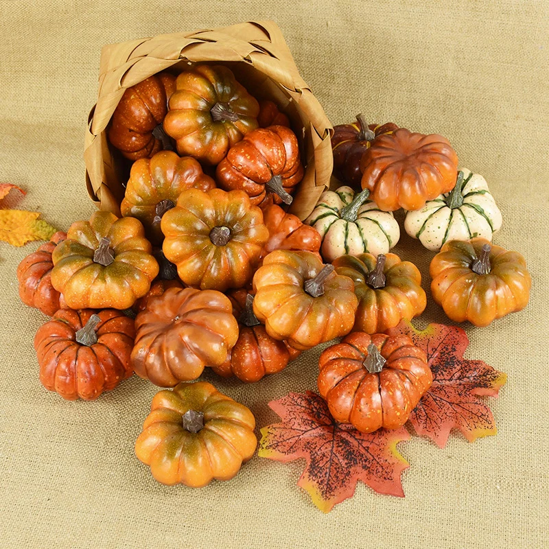 1 Stücke Künstliche Kürbis Gefälschte Simulation Gemüse Thanksgiving Dekor Halloween Party Requisiten DIY Handwerk für Zuhause Bauernhaus Ernte – Detail 3