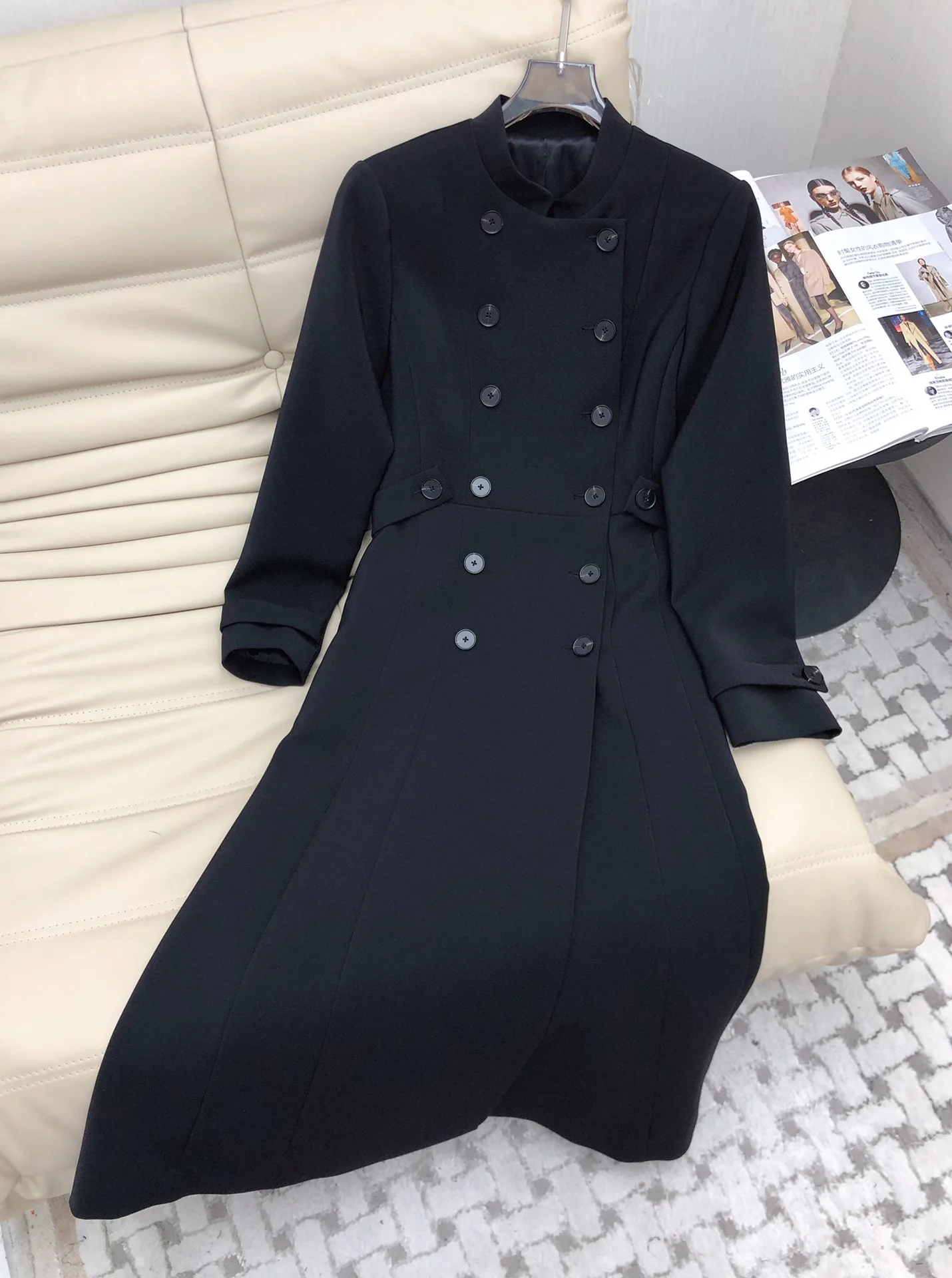 

2023 Autumn/Winter Fashion New Women's Clothing Double Breasted Dress 0916